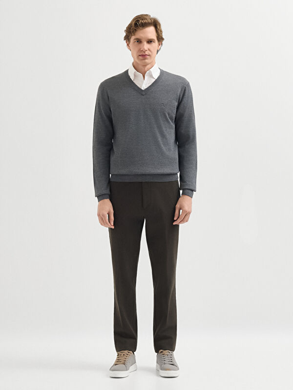 Erkek Gri Melanj Kazak