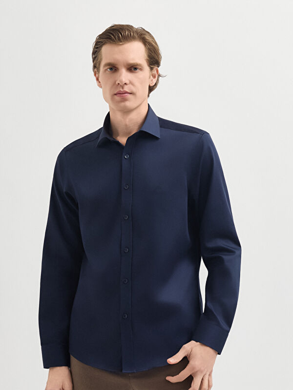 Erkek Lacivert Gömlek