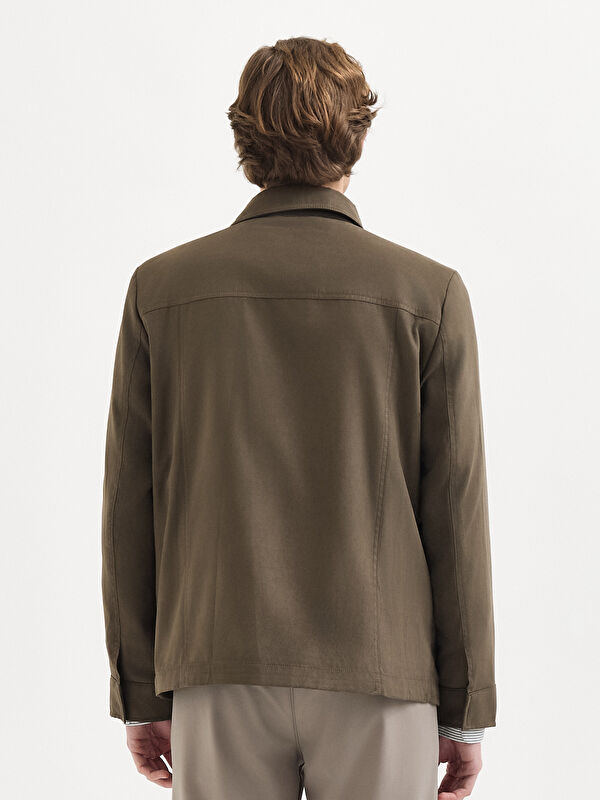 Erkek Haki Süet Mont