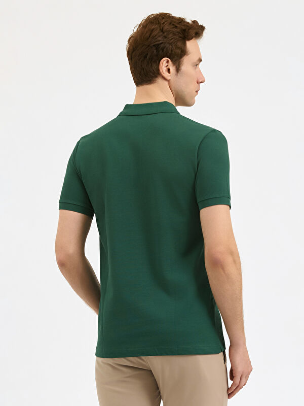 Erkek Yeşil T-Shirt-Polo Yaka Tişört