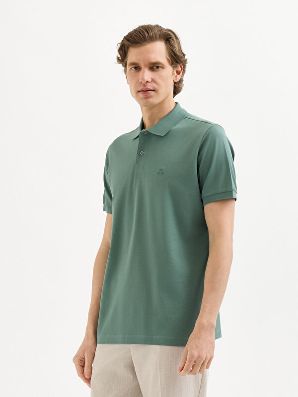 Erkek Çağla T-Shirt-Polo Yaka Tişört