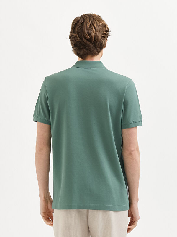 Erkek Çağla T-Shirt-Polo Yaka Tişört