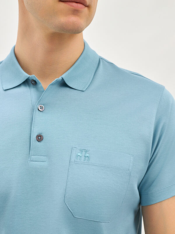 Erkek Mint T-Shirt-Polo Yaka Tişört