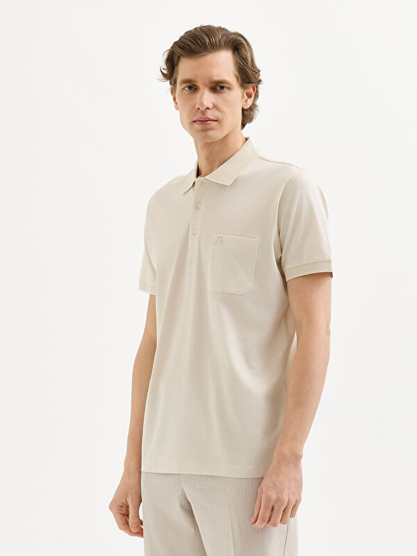 Erkek Taş T-Shirt-Polo Yaka Tişört