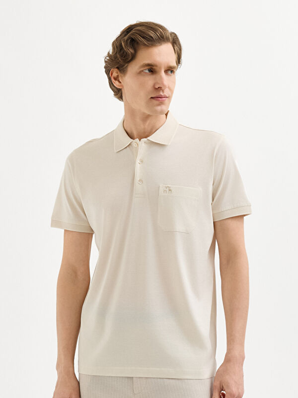 Erkek Taş T-Shirt-Polo Yaka Tişört