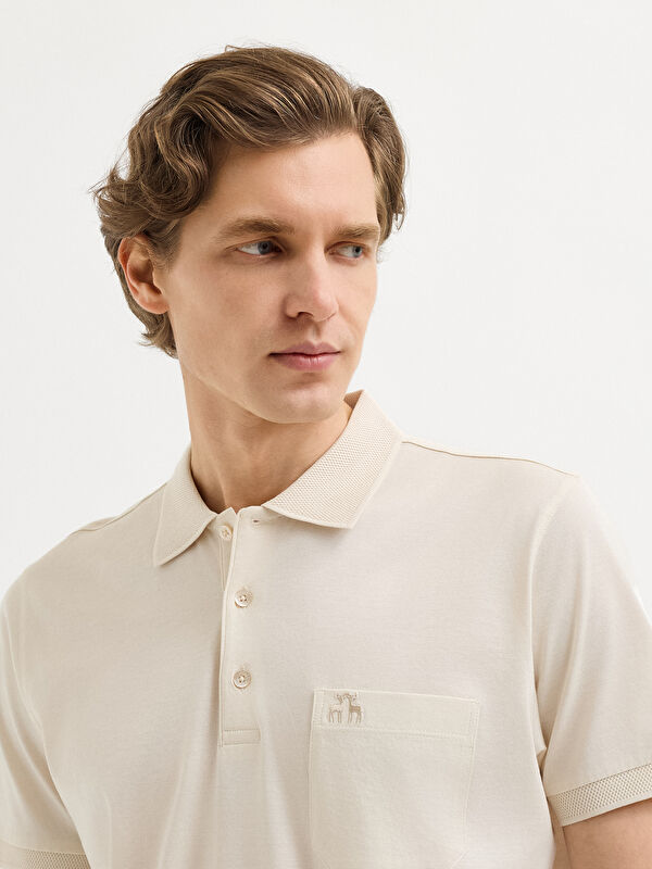 Erkek Taş T-Shirt-Polo Yaka Tişört