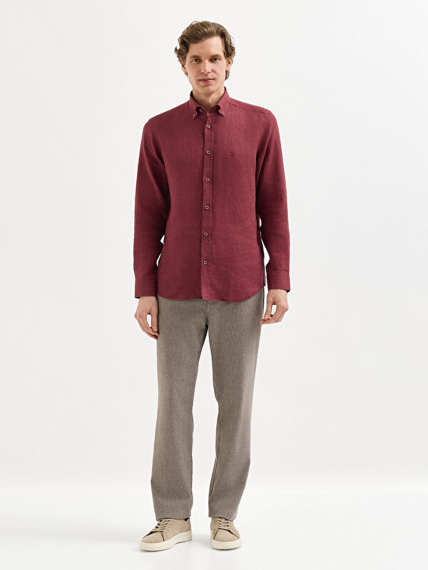 Erkek Bordo Gömlek
