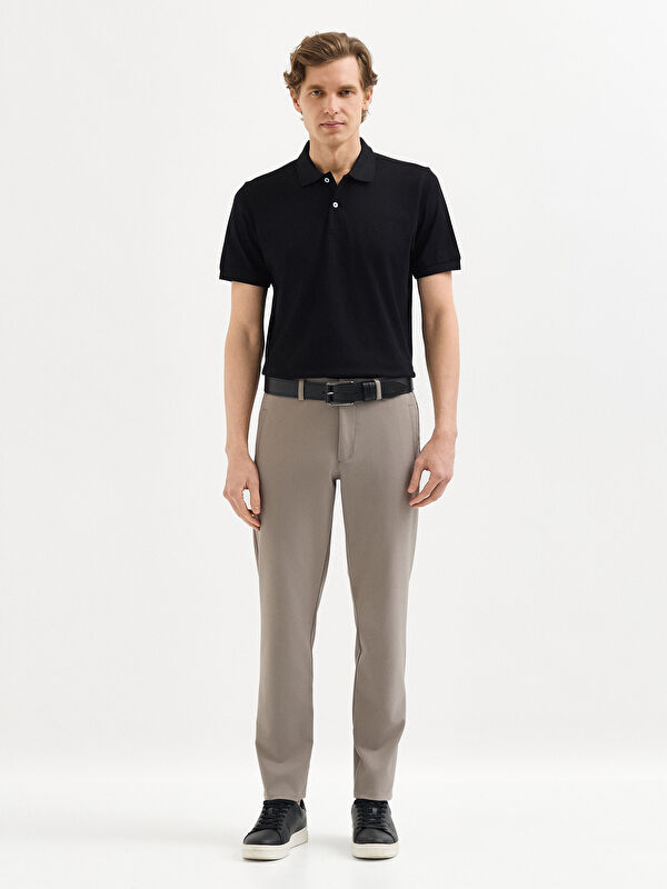 Erkek Siyah Slim Fit Casual Pantolon