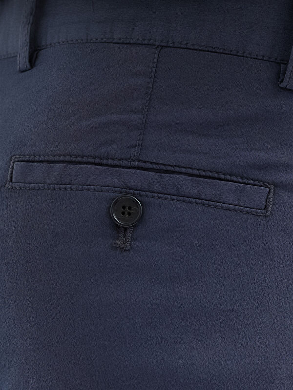 Erkek İndigo Pamuklu 6 Drop Casual Pantolon