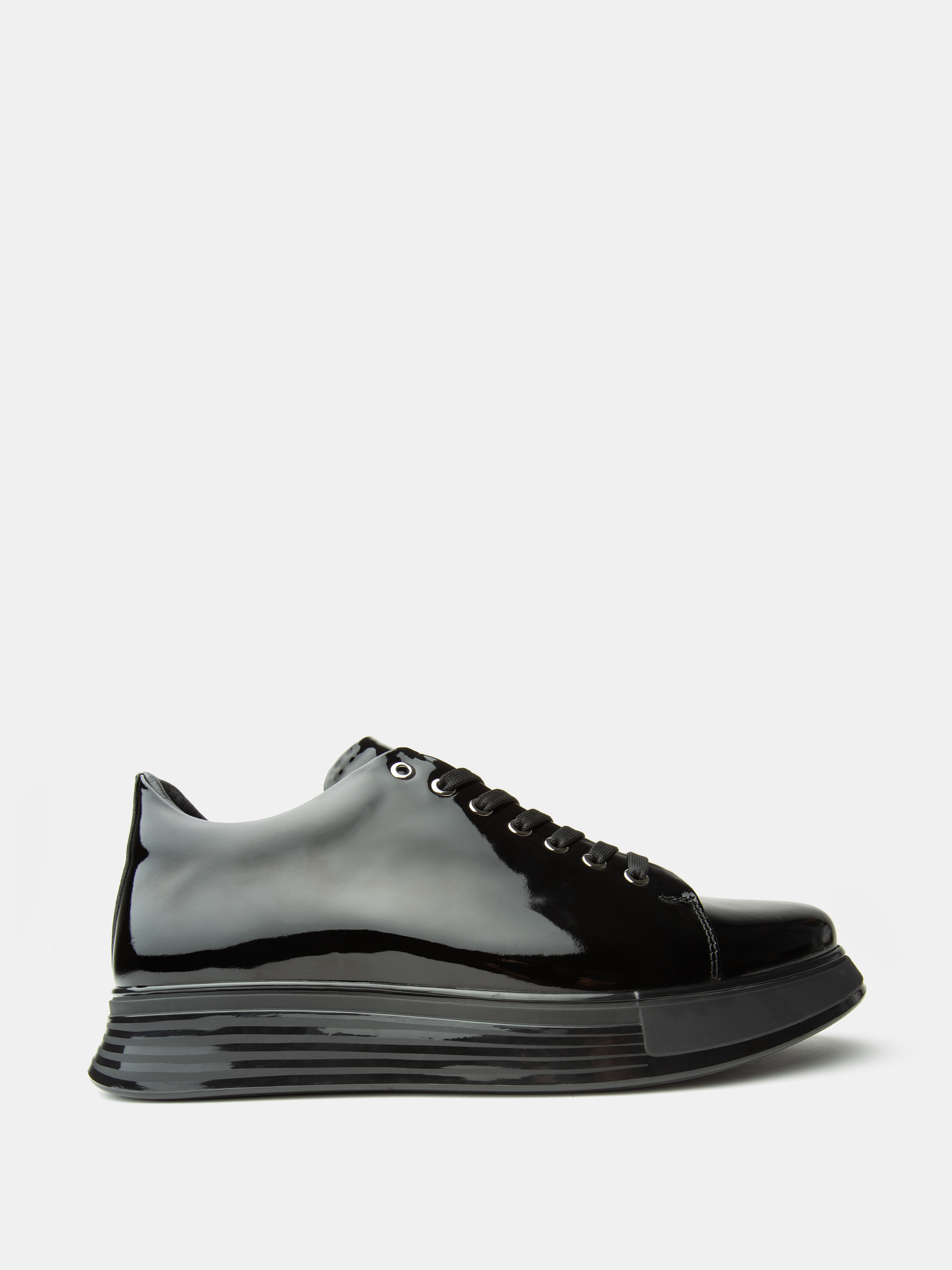 Karaca Erkek Siyah %100 Rugan Deri Klasik Sneaker | Çift Geyik Karaca