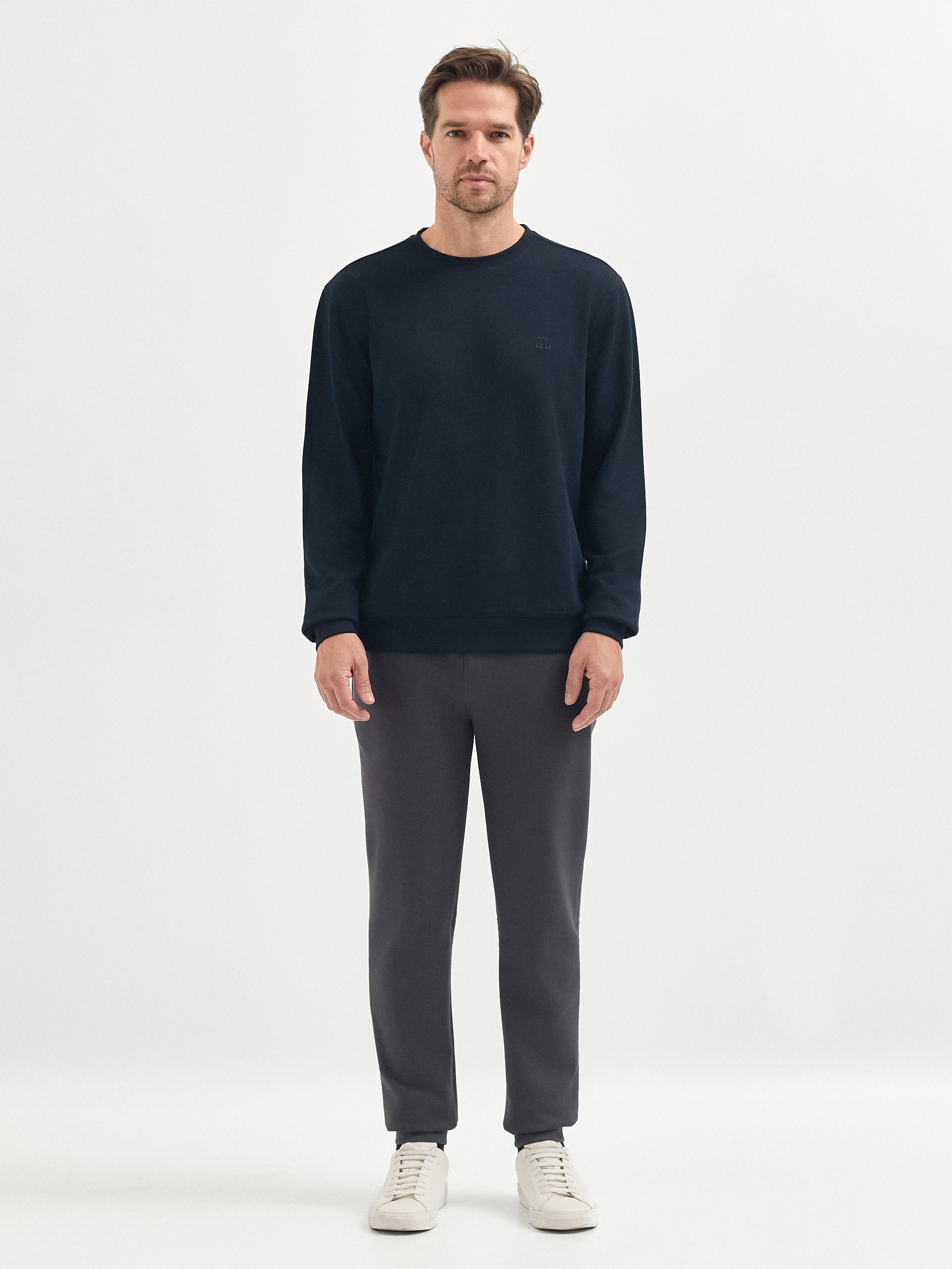Karaca Erkek Haki Yün Karışımlı Bisiklet Yaka Sweatshirt | Çift