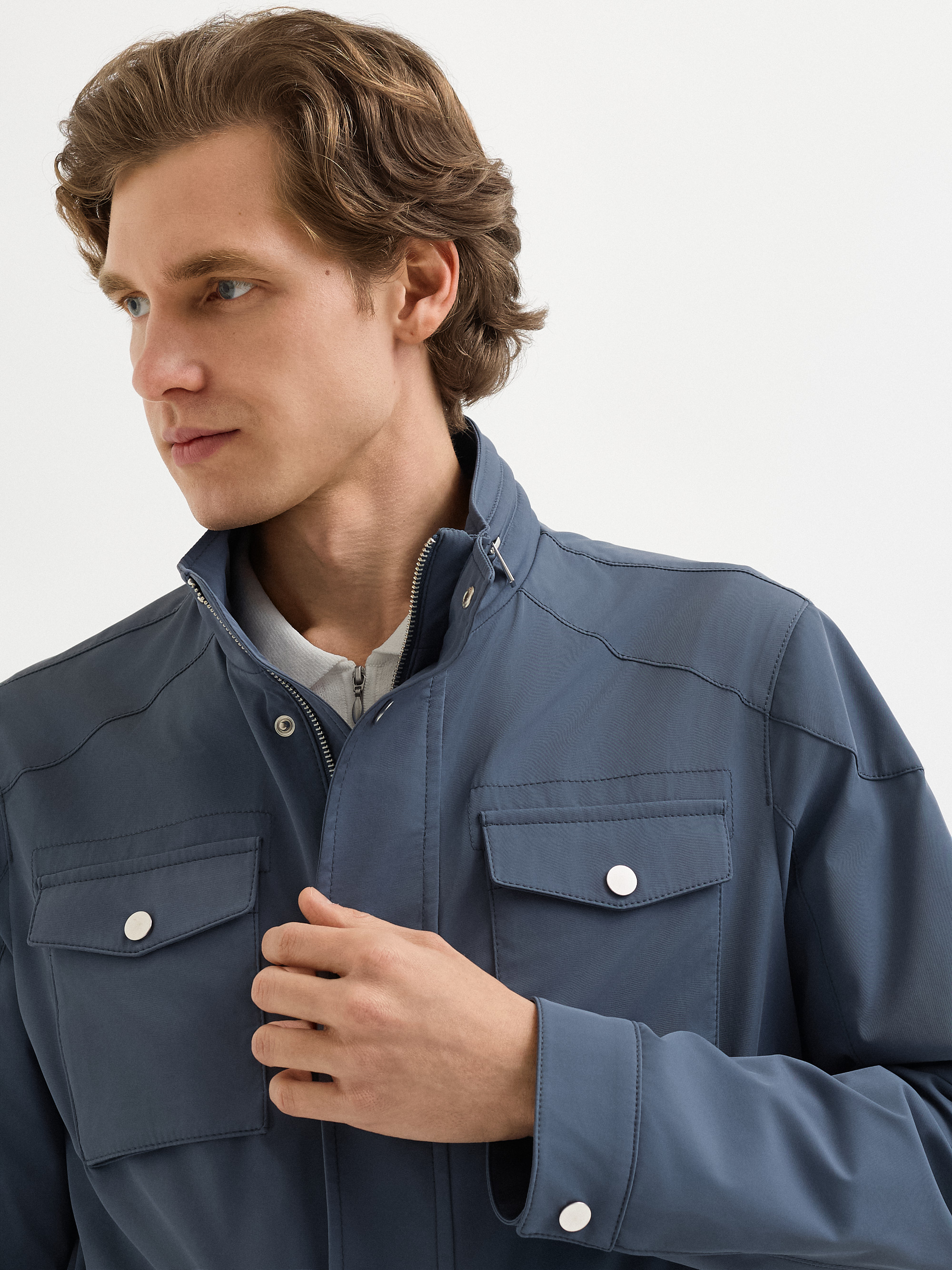 KARACA Erkek Mavi Regular Fit Safari Mont | Çift Geyik Karaca