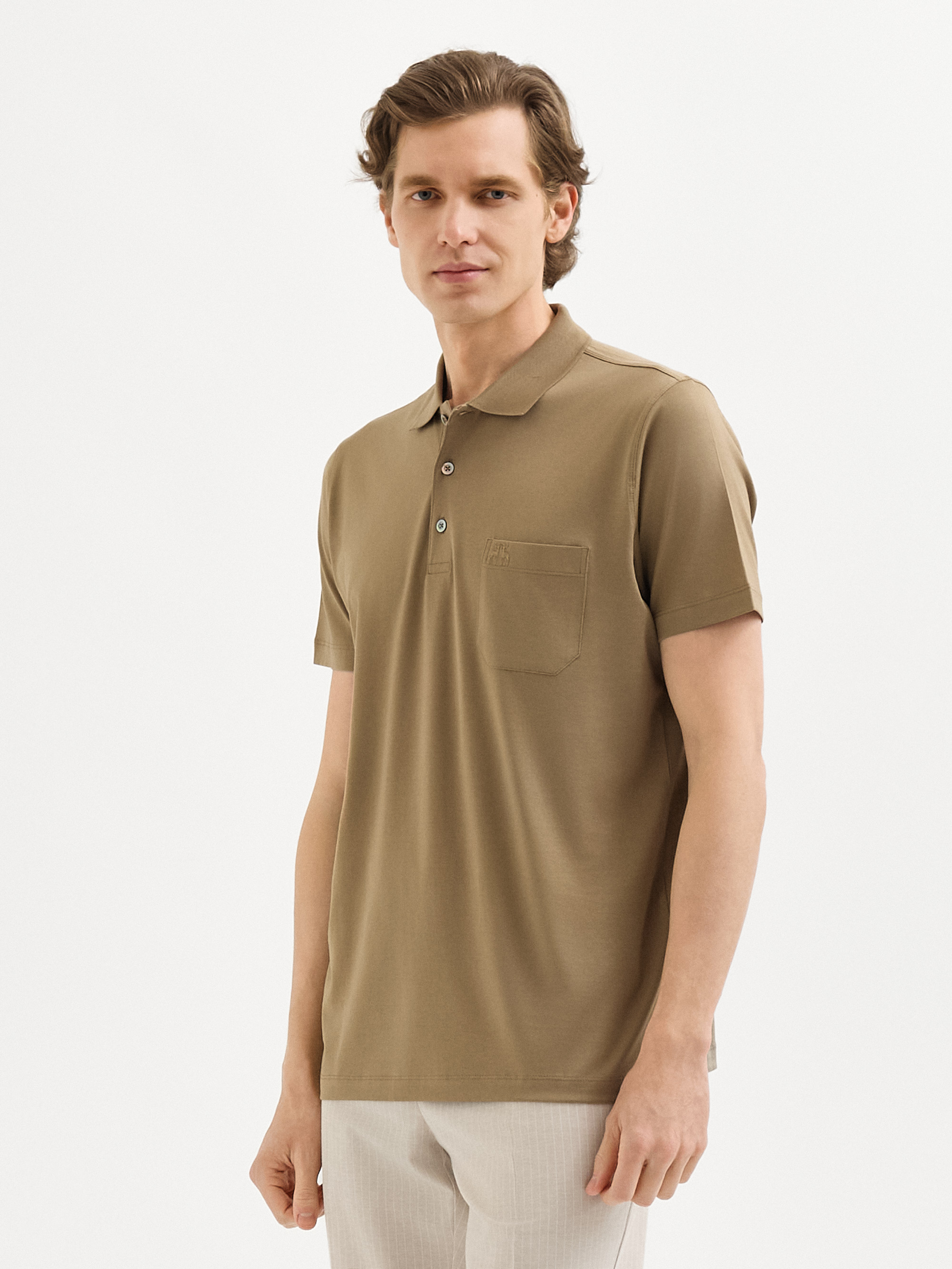 【ベージュ（27）】Tech Chest Switch Poloshirt Erkek Cepli Bej Polo Tişört